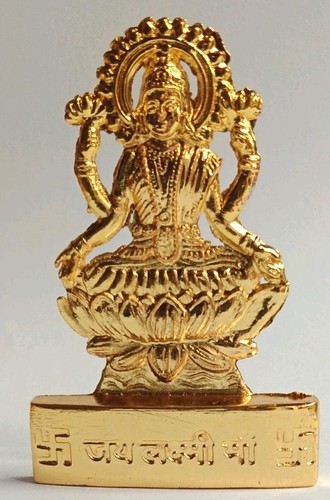 Golden maa laxmi idol lotus - golden,