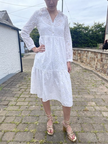 Zara white broderie anglaise - broderie,