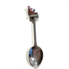 Vintage Merry Christmas WAPW Silver Plated Collectible Spoon Mouse Sleigh