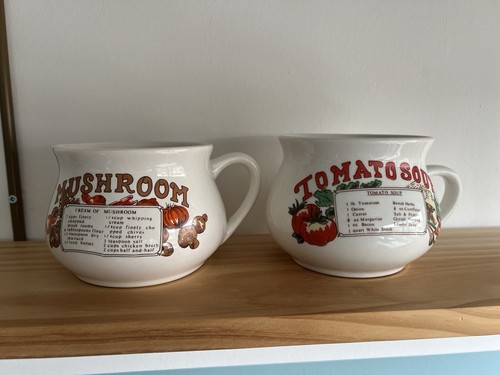 Vintage 1970s ceramic soup - vintage,