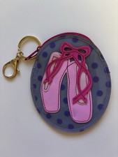 Stephen Joseph Penny Pals Ballet Coin Zip Purse Keychain