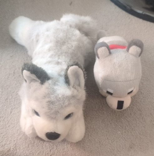 Lot plush soft toys grey - plush, toys: