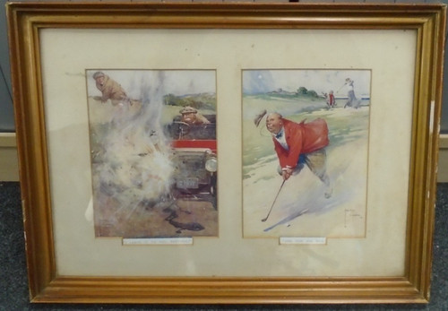 Framed antique prints - prints, by
