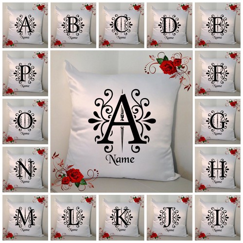 Personalised white cushion - white,