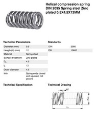 Compression springs, various