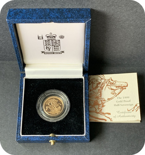 1999 proof half - half, gold