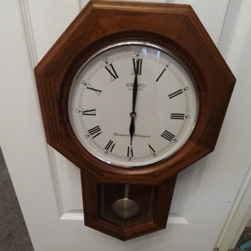 Seiko wooden wall - wooden, clock