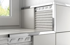 10 x Tile Trim - Metal Box Trim -  Chrome & Brushed Chrome