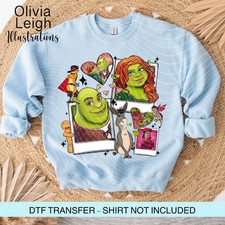 Shrek, Dtf Transfer Iron On Childrens T-shirt Clothing