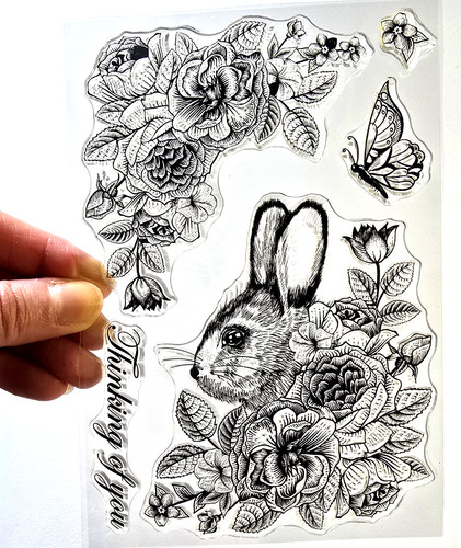 Clear stamps realistic - clear, rabbit
