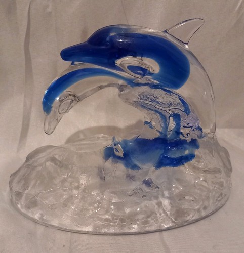 Vtg blue clear - art, 2