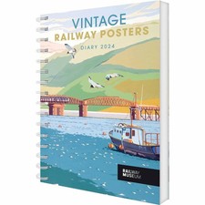 CAROUSEL CALENDARS Vintage Railway Posters NRM A5 Diary 2024