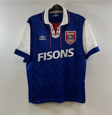 Ipswich Town Home Football Shirt 1992/94 Adults Large Umbro H580