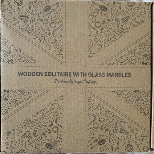 Wooden solitaire with glass - solitaire,