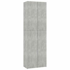 Tall Kitchen Larder Cupboard Storage Pantry Grey Freestanding Utility Cabinet
