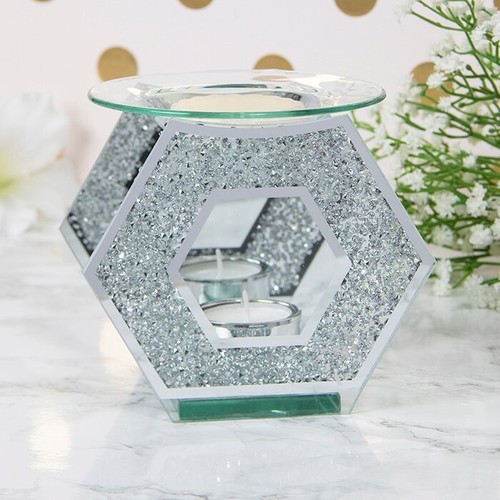 Silver crystal mirror glass - silver,
