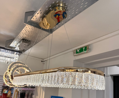 Gold crystal chandelier - gold,