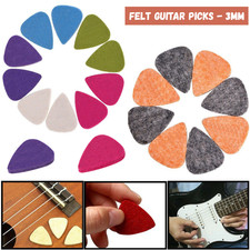 10x Felt Guitar Picks 3mm