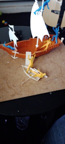 Marx 54mm pirate - skiff, 6