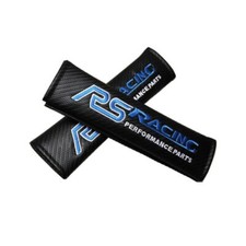 Blue RS Racing Carbon Fiber Car Seat Belt Cover Best Shoulder Pads For Focus RS