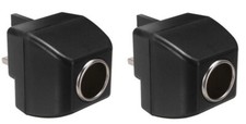 Mains Plug to 12V DC Cigarette Lighter Socket Car Van Charger Power Adapter 2pcs