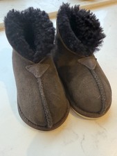 Celtic Children’s Sheepskin Dark Brown Booties Size 25-27 Or 7-8 New RRP 95