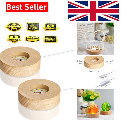 2pcs wooden led light - wooden,