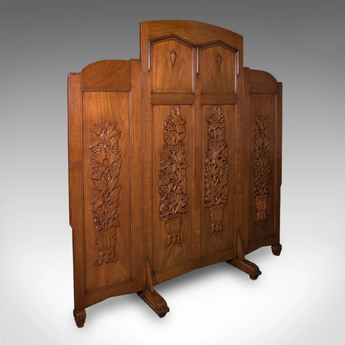 Large vintage dressing screen - dressing,