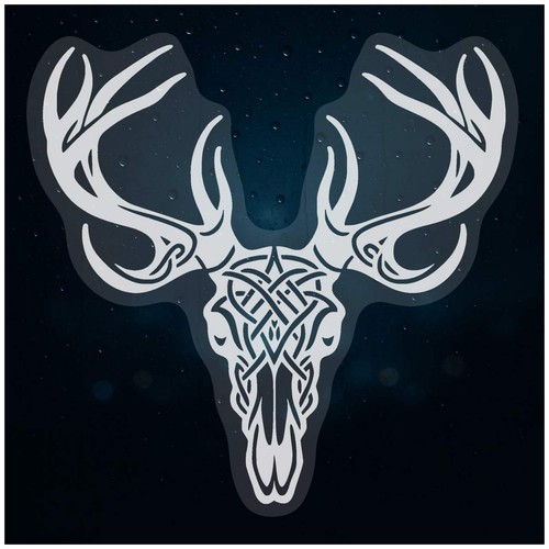 Celtic stag skull static - stag, skull'
