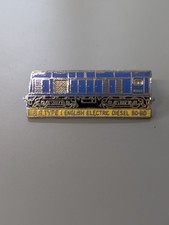 Pin Badge Train Type 1 Diesel Electric Blue Vintage Brooch