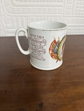 Antique Harrods China Mug 1911 Queen Mary & George V Coronation Mug Vintage