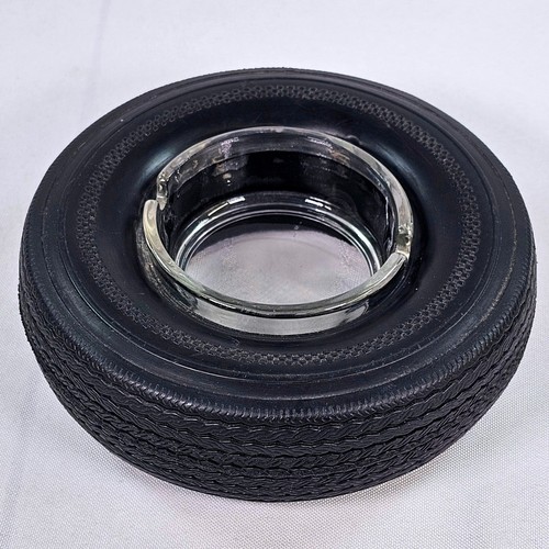 Vintage rubber tire ashtray - vintage,
