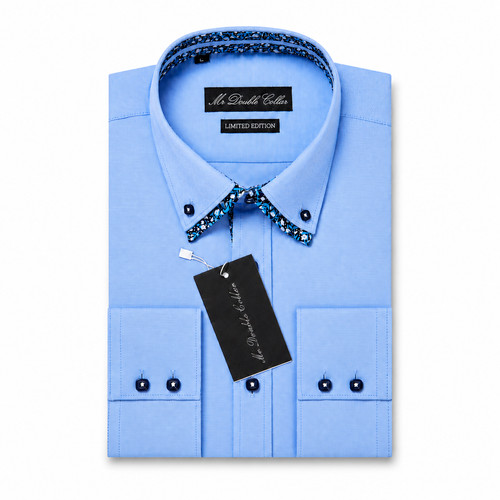 Men blue oxford shirt - blue,
