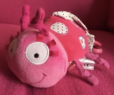 Play To Learn Garden Friends Pink Ladybird Insect Cot Pram Soft Plush Toy 7”