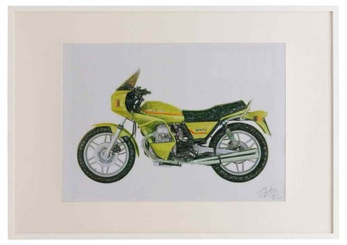 Motoguzzi v65sp 1984 framed - a3,