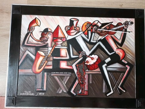 Band oil painting - band,