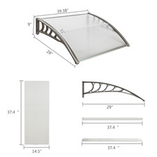 100x80 door window canopy - 100x80,