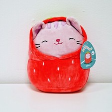 Squishmallows Laura The Cat In Strawberry Suit 8 Inch 20cm Squishmallow BNWT