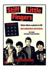 Stiff Little Fingers Poster Print - A3 - Inflammable Material - Punk Rock.
