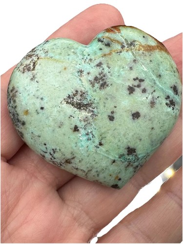 Crystal heart chrysocolla - heart,