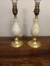 Vintage Pair Alabaster Marble