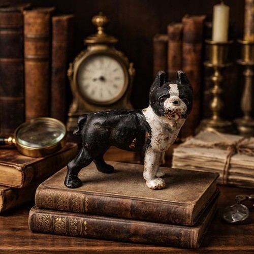 Cast iron boston terrier - cast, dog