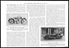 1914 Antique Print - MOTOR CAR
