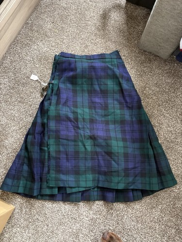 Black watch tartan kilt - black, 24-26"