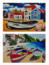Nautical Boats Tile Plaque