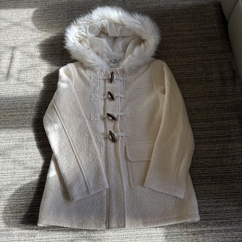Next girls white fur - , hooded