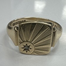 Gents 9ct Gold & Diamond