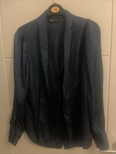 M&S Pussy Bow Satin Blouse
