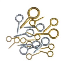 Screw Eye HEAVY DUTY 12mm - 100mm Brass Steel Zinc Plated Wood Hooks Vine Eyes