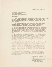 HUMPHREY BOGART Signed Letter